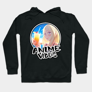 Cute Anime Girl on vacation - Anime Shirt Hoodie